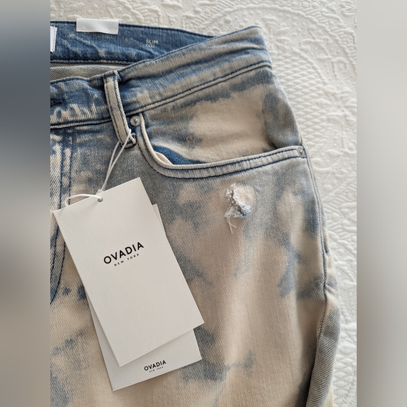 ♥️ NWT Ovadia Slim 002 Beach Tie Dye Jeans 👀 - Picture 7 of 8